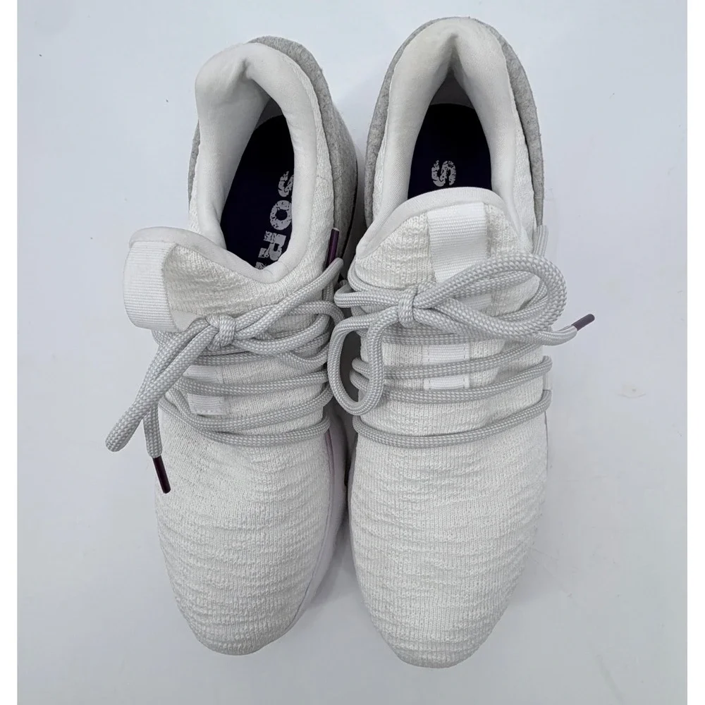 Sorel Kinetic Impact Lace Sneakers Womens 9.5 White Grey Purple LL6005-100
